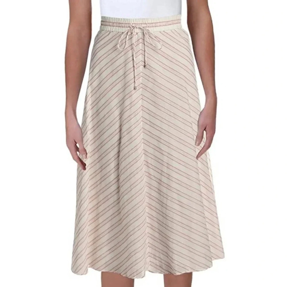 LAUREN RALPH LAUREN Mitered-Stripe Cotton Skirt - Picture 1 of 10